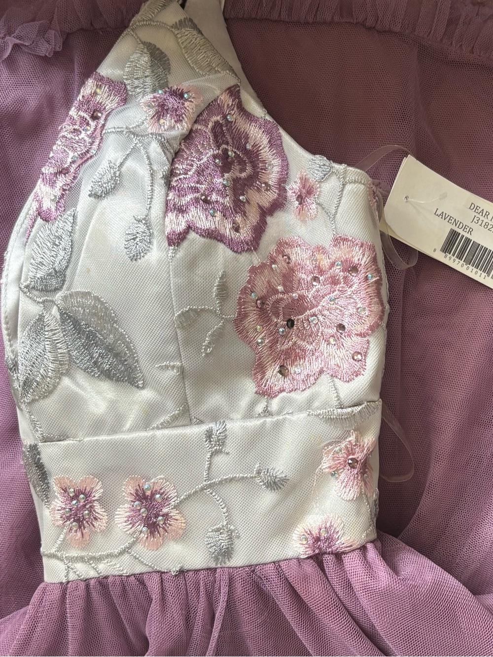 Dear Moon Floral Embroidered Tulle Dress: NWT, Size 7 - Picture 8 of 9
